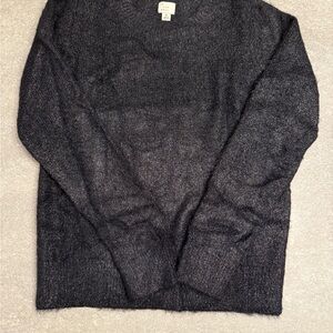 EUC Women’s Eyelash Textured Black Sweater - A New Day - Size M
